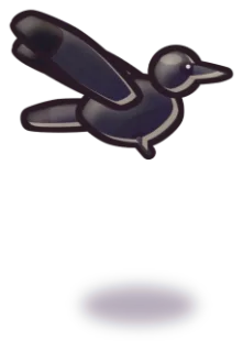 A black raven in flight.