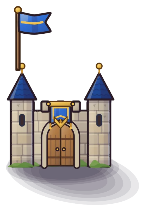 Barracks tower: Knights' Hall, front view.