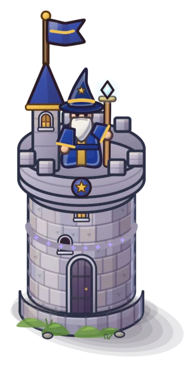 Wizard's Tower tower: Tower of Storms, front view.